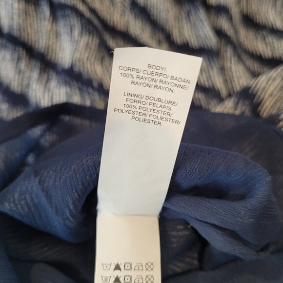 Lucky Brand Navy Blue Stripe Woven Keyhole Tank Top - Picture 9 of 10